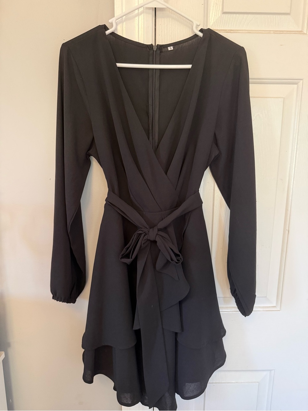 Black wrap dress